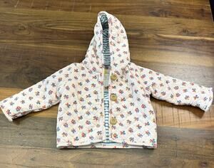 Boden quilted floral jersey jacket size 6-9 months